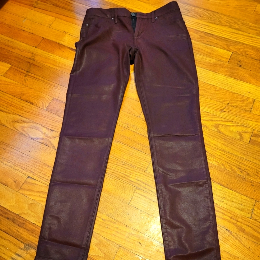 Waxed coated jeans